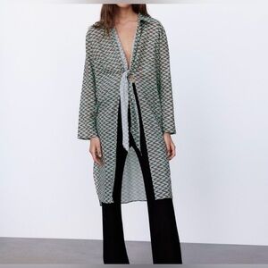 ZARA The Lissie Tie-Front Cardigan Size Medium NWT